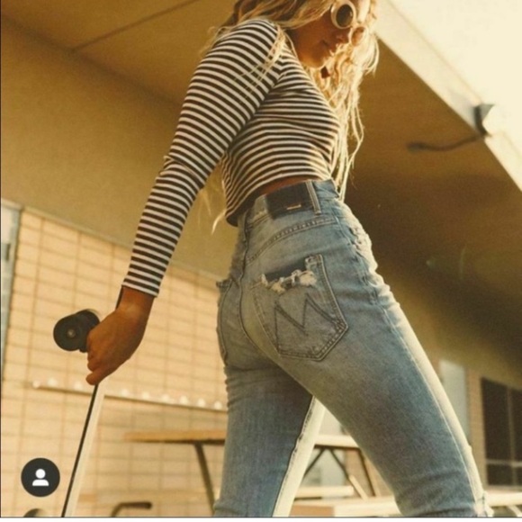 MOTHER STINGER FLOOD IN HIGH AS THE HEAVENS STRAIGHT SKINNY,HIGH RISE,BUTTON FLY - Picture 2 of 15